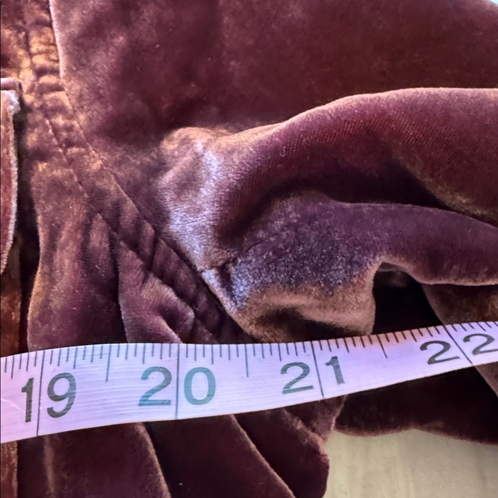 Loft Burgundy Velvet Utility Jacket Size XL - Picture 3 of 4